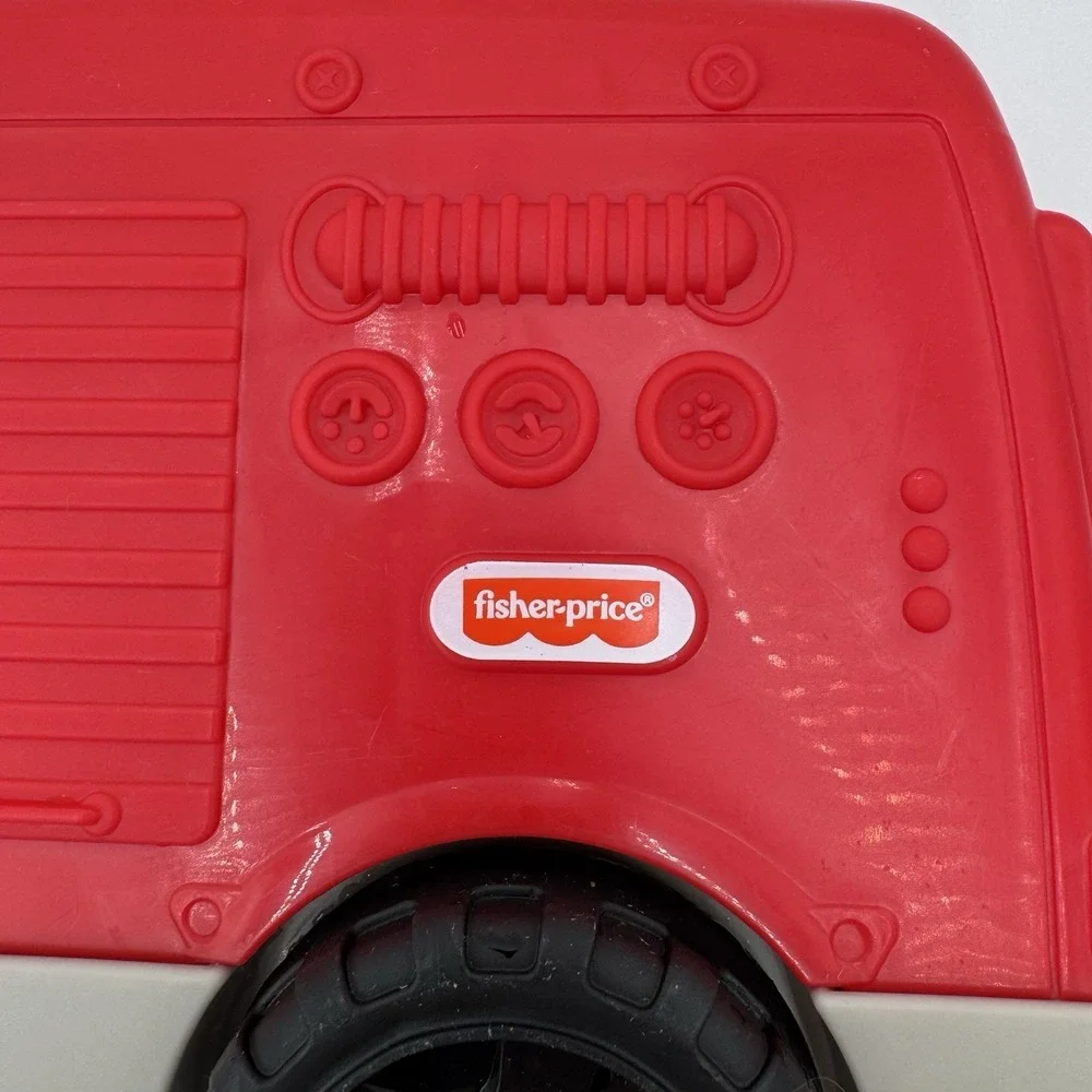 Fisher-Price Little People Helping Others Red Fire Truck Only - Lights & Sounds!